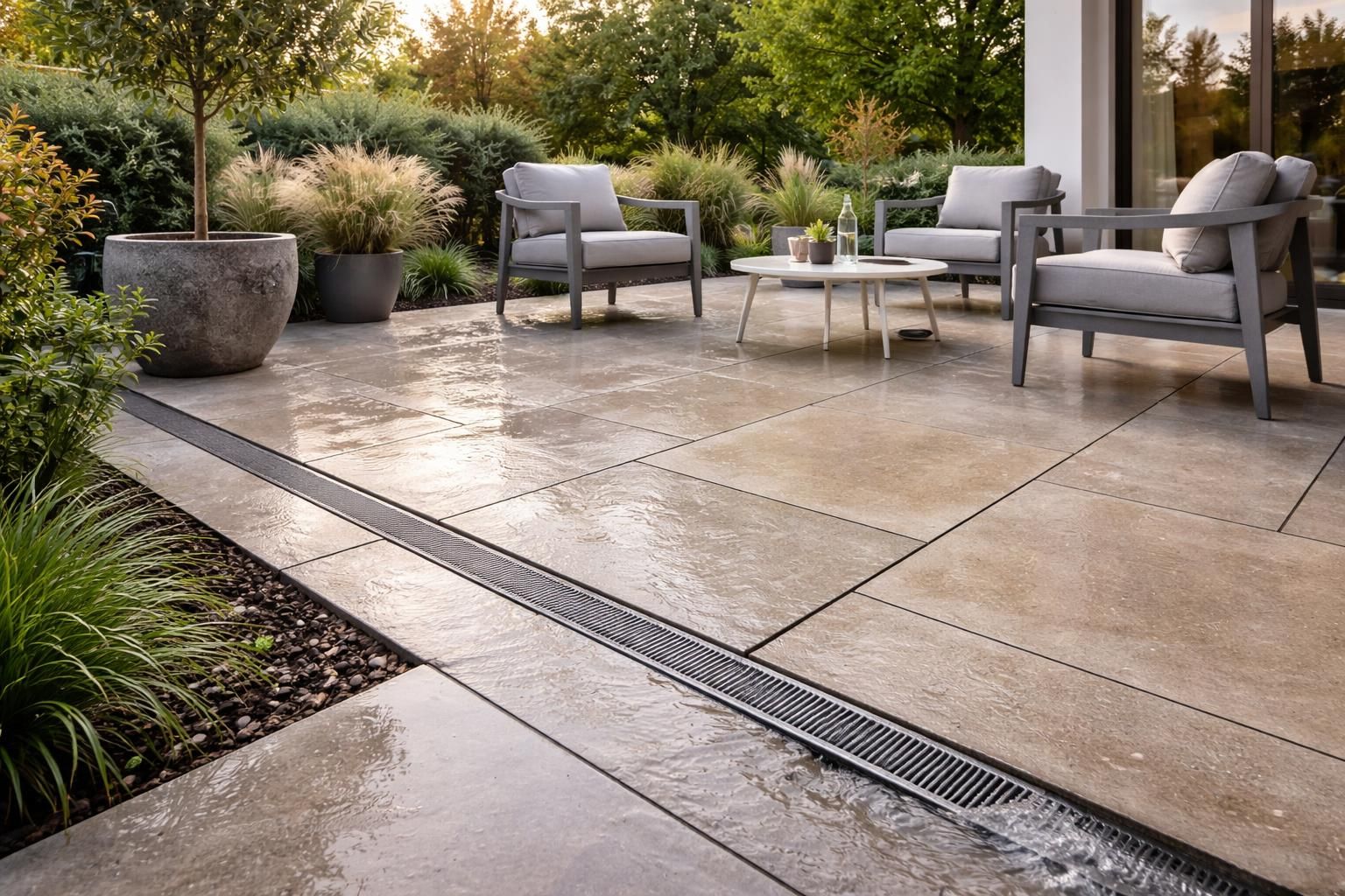 découvrez comment aménager votre terrasse avec un caniveau pour garantir un drainage efficace et éviter les problèmes d'eau stagnante grâce à nos conseils pratiques.