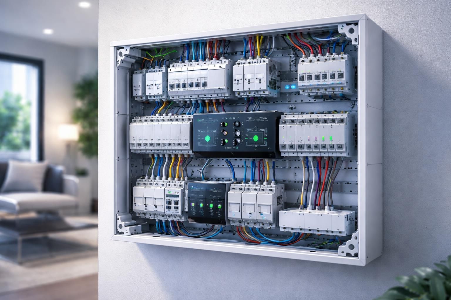 découvrez notre tableau électrique domotique pour contrôler facilement votre maison depuis le rail din. simplifiez la gestion de votre habitat avec une installation intelligente et sécurisée.