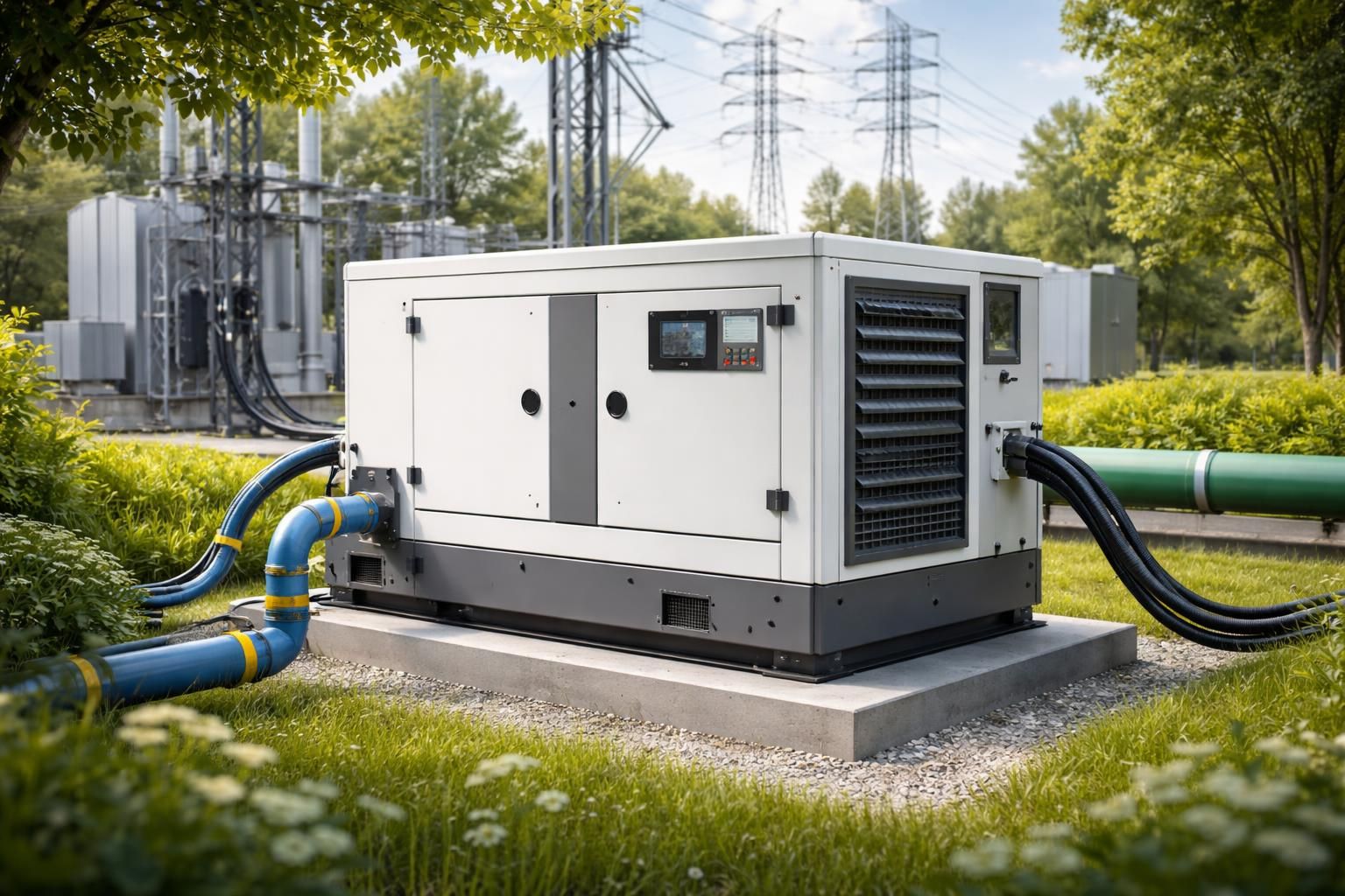 découvrez les avantages du groupe électrogène raccordé au réseau pour une alimentation en gaz naturel fiable, économique et respectueuse de l'environnement.