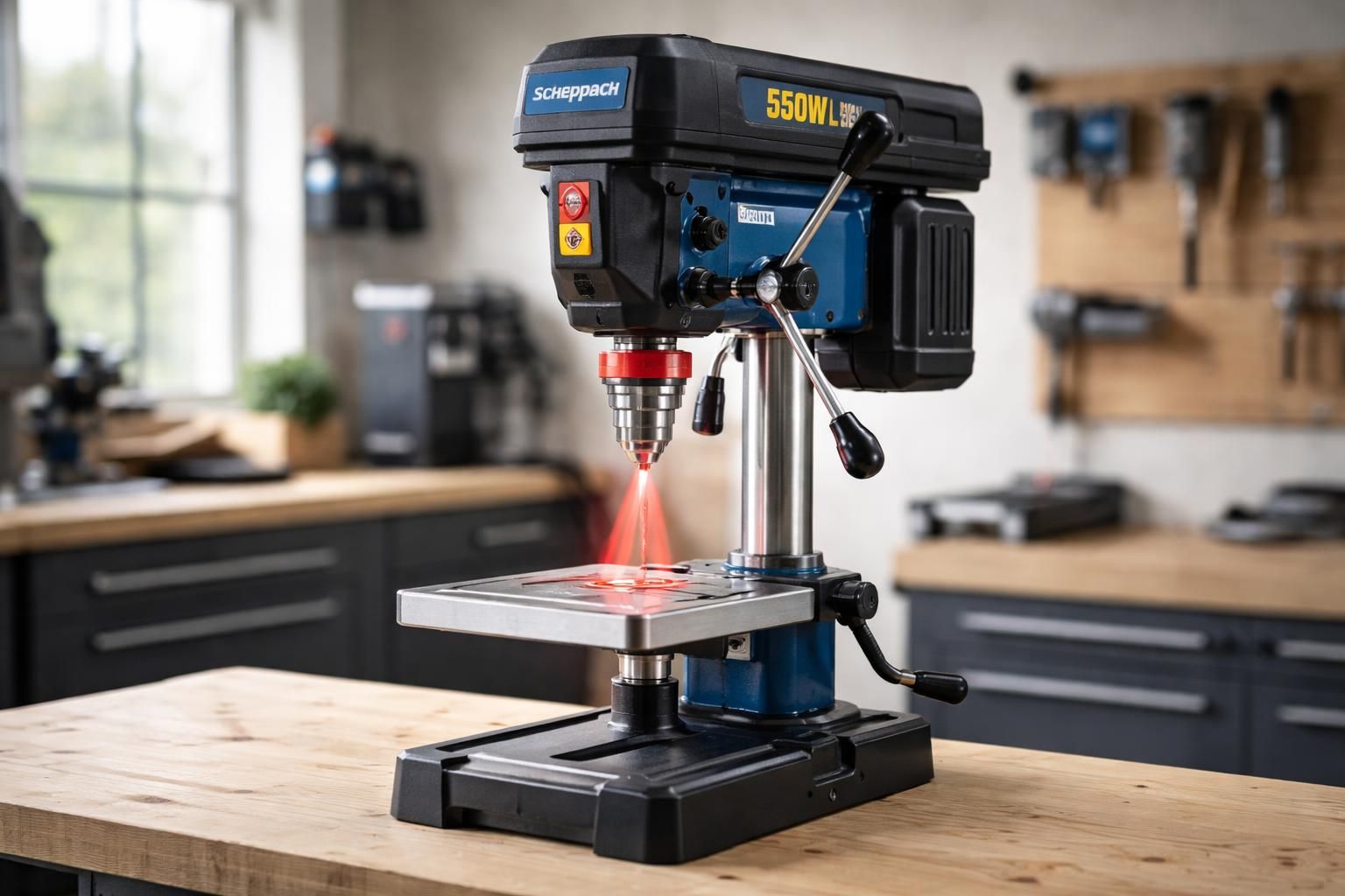 découvrez le test complet de la perceuse à colonne scheppach dp16sl, équipée d'un moteur 550w et d'un laser de précision pour des perçages parfaits.