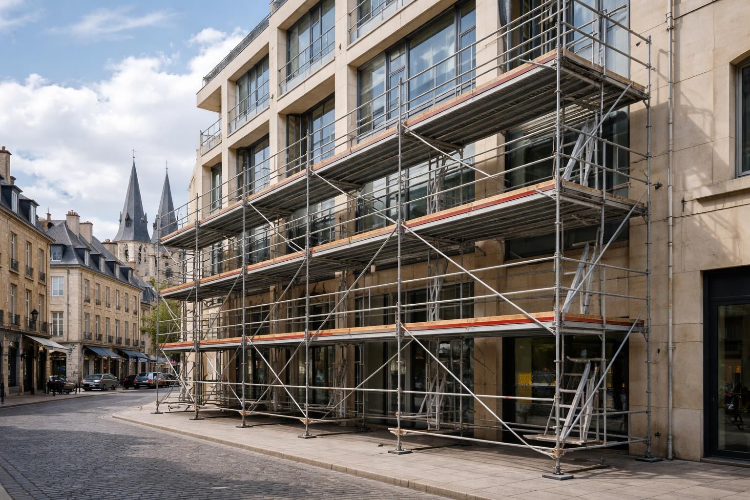 découvrez nos tarifs compétitifs pour la location d'échafaudage à caen, adaptés à vos besoins pour tous vos travaux en hauteur.